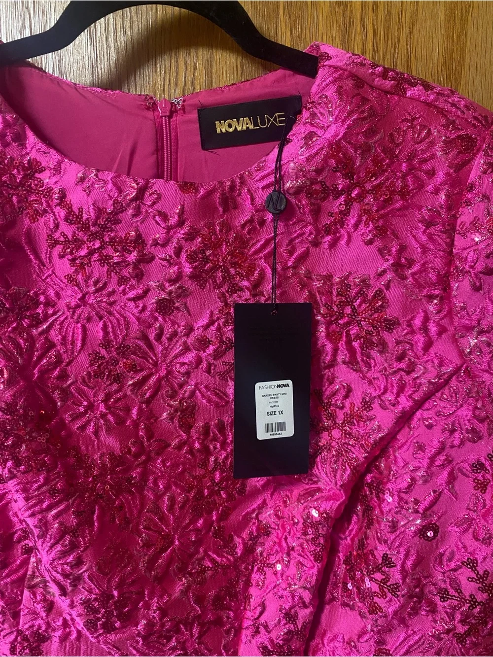 Fashion Nova Fuchsia Sequin Embellished Mini Dress - Picture 2 of 3